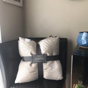 Textured Champagne Accent Pillows 20x20